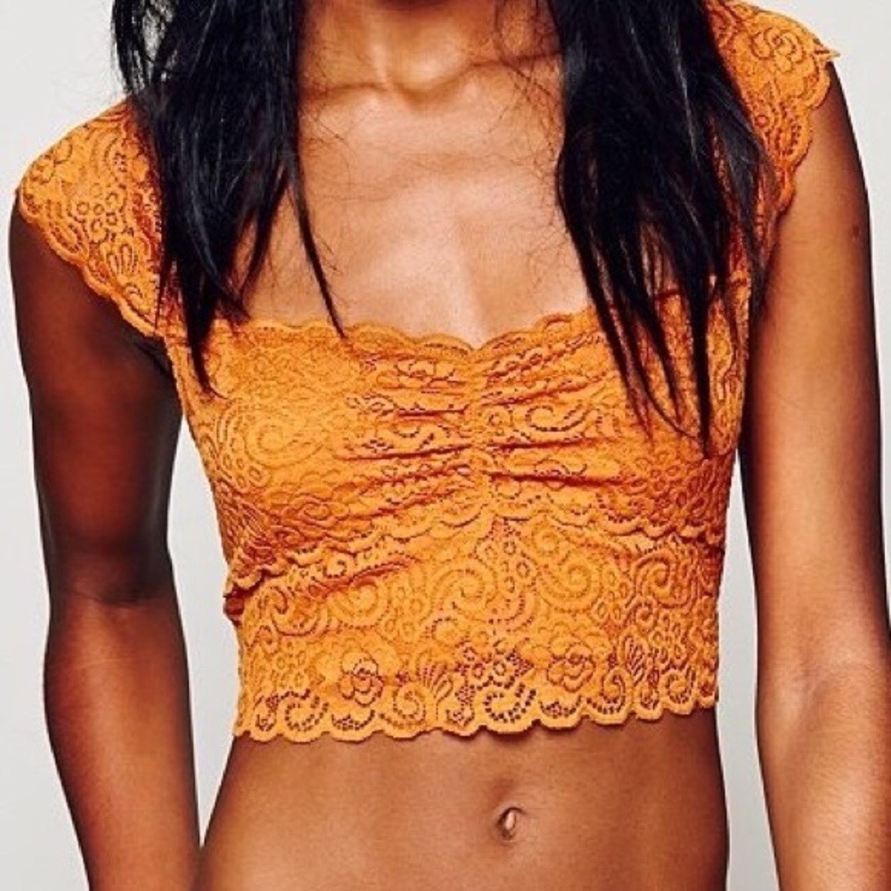 Free People Scallop Edge Lace Crop Top Bralette